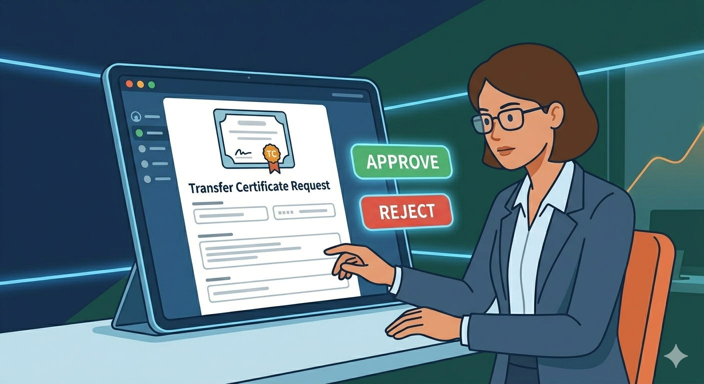 Reviewing and Acting on a Transfer Certificate (TC) Request